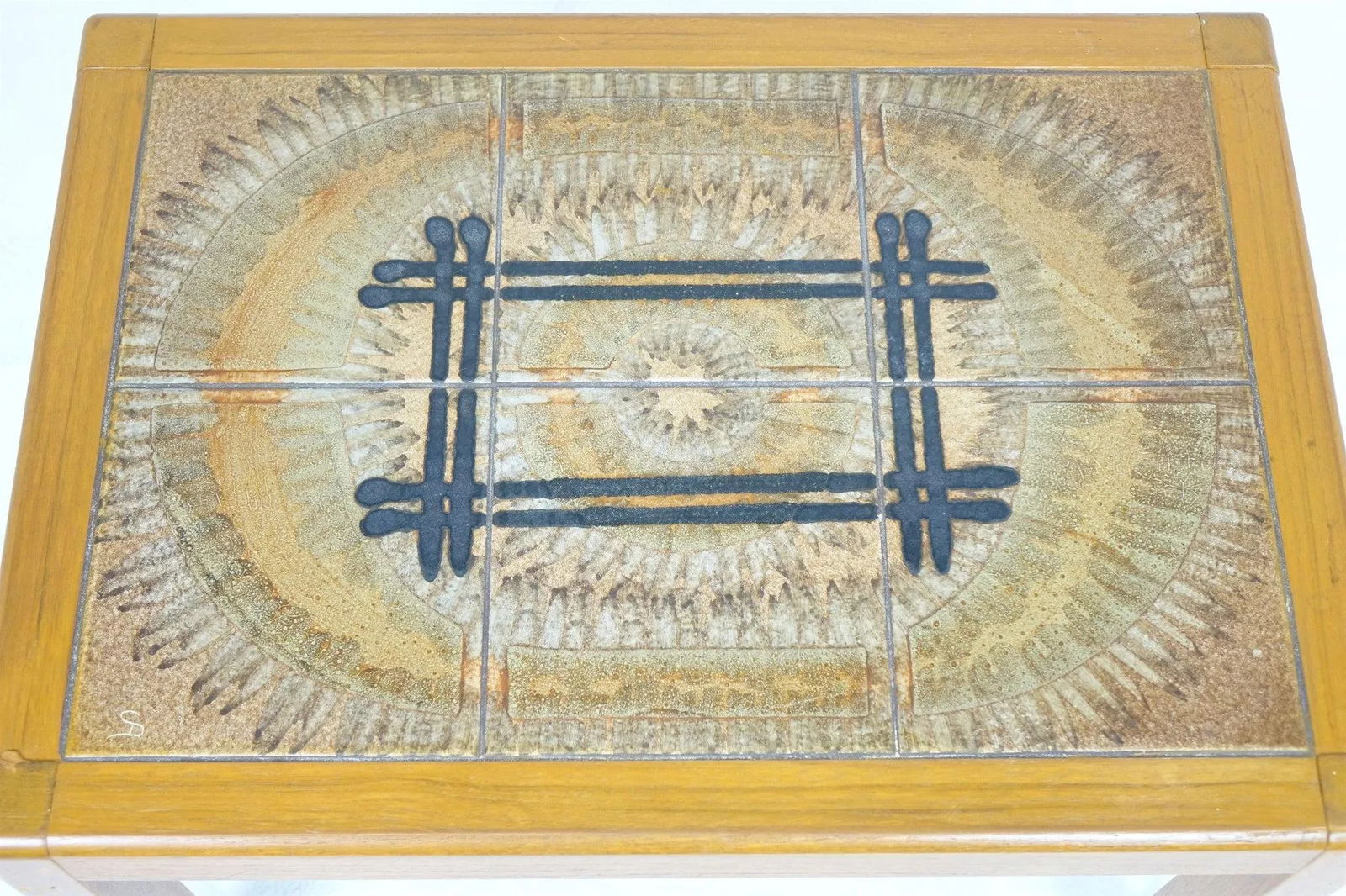 Late 20th Century Small decorative Table with Tile top - 4