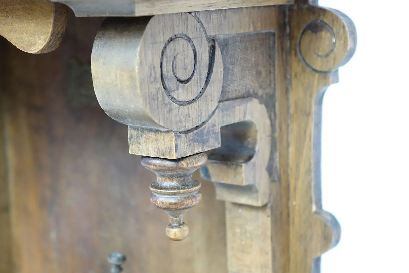 Late 19th Century Antique Small Wood Clock - 9