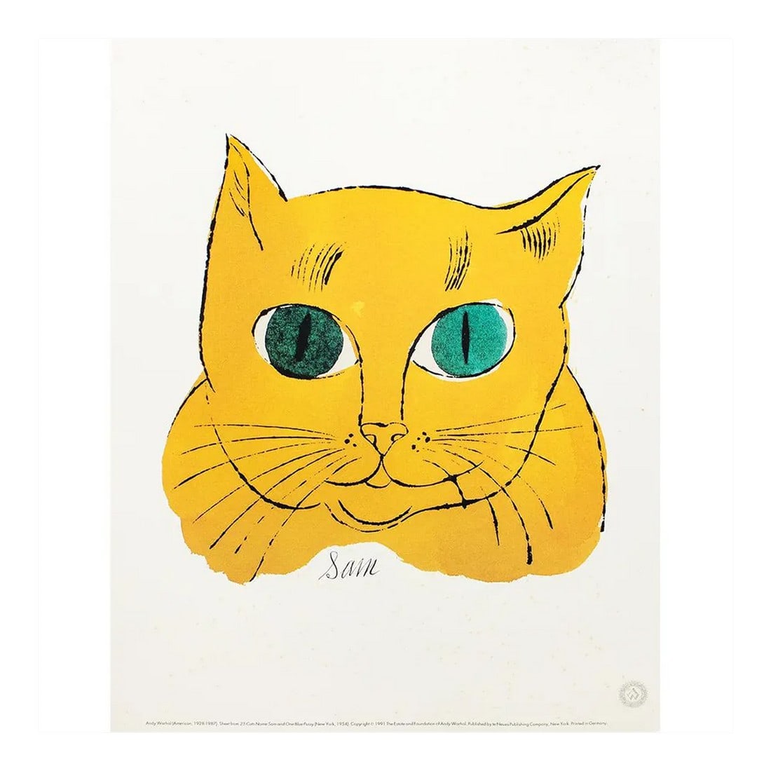 1993 the Andy Warhol Foundation Lithograph After Andy Warhol "Sam" (1 of 8)