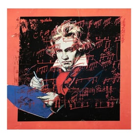 1990 Andy Warhol "Beethoven, 1987", Print Book Cover