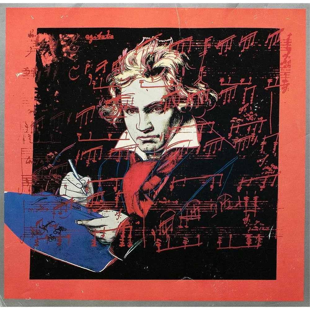 1990 Andy Warhol "Beethoven, 1987", Print Book Cover - 2