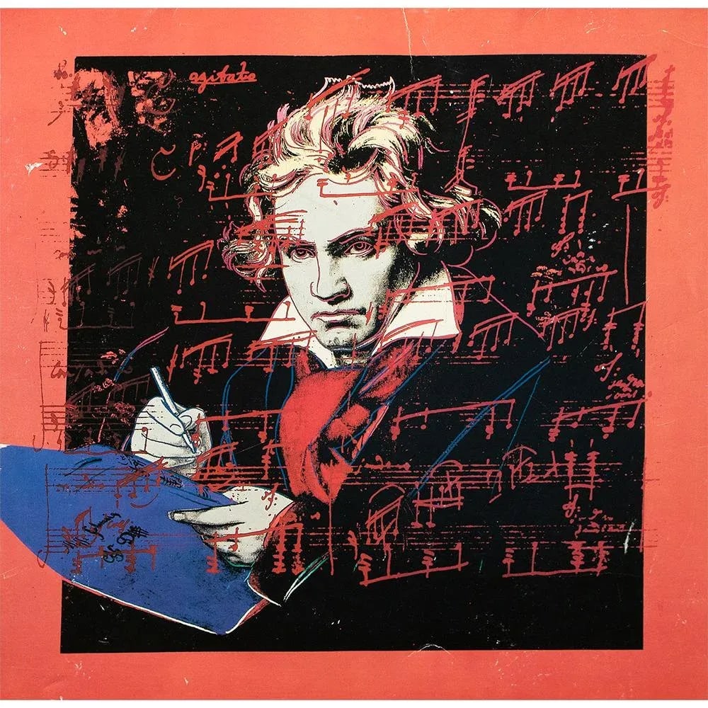 1990 Andy Warhol "Beethoven, 1987", Print Book Cover - 5