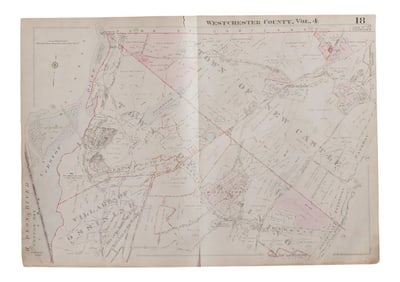 Vintage 1930s Hopkins Map of New Castle and Ossining NY