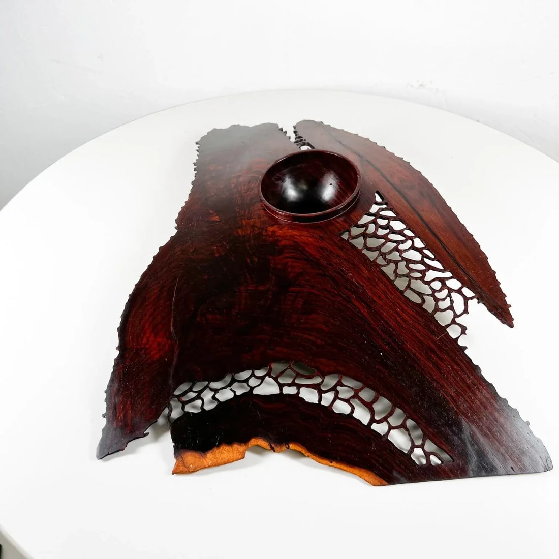 Hand Made Mid-Century Modern Table Sculpture Organic Rosewood Lattice Studio - 10