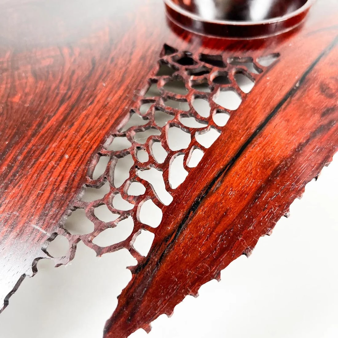 Hand Made Mid-Century Modern Table Sculpture Organic Rosewood Lattice Studio - 9