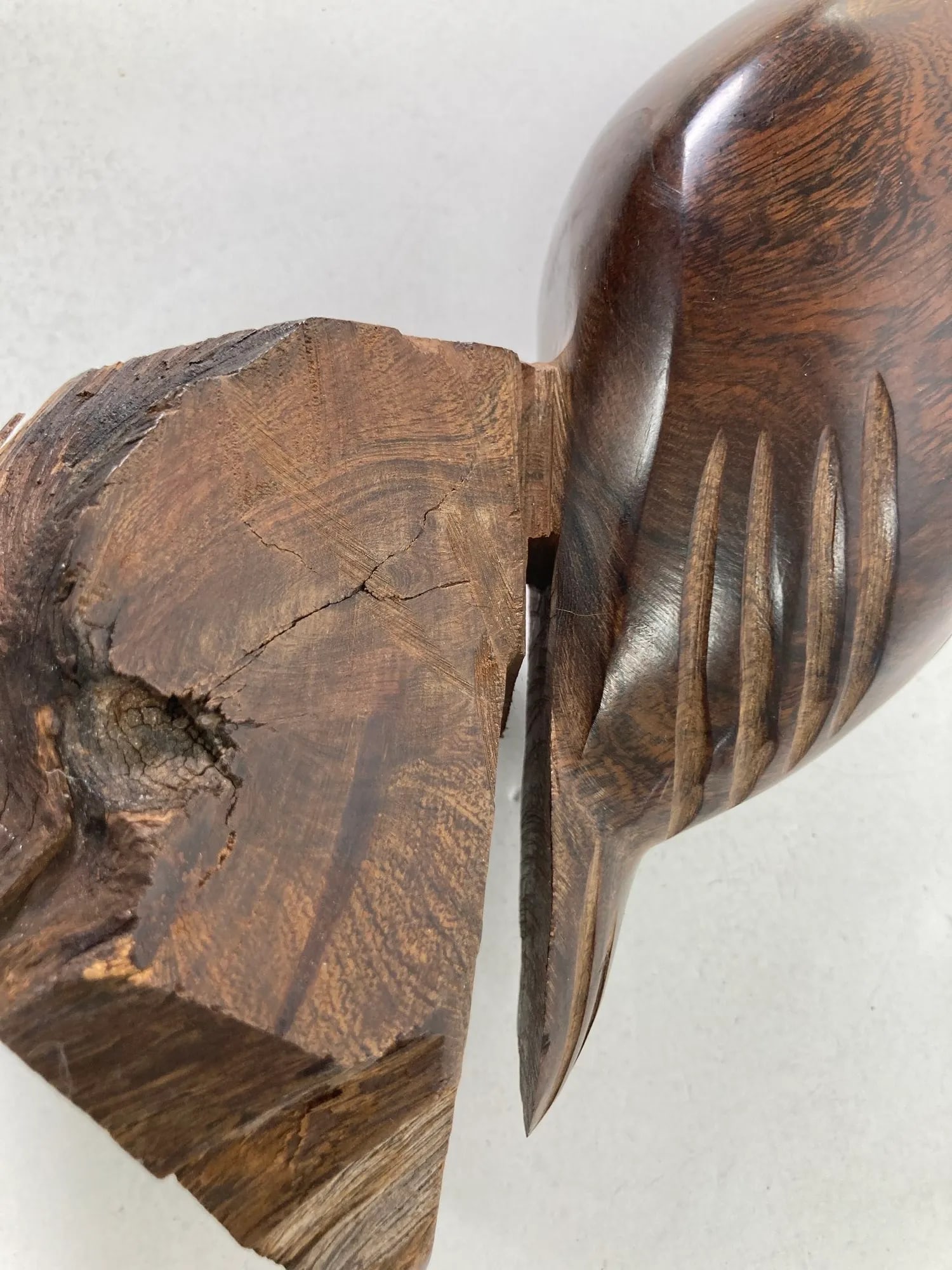 Carved Wood Falcon Sculpture 1960s - 10