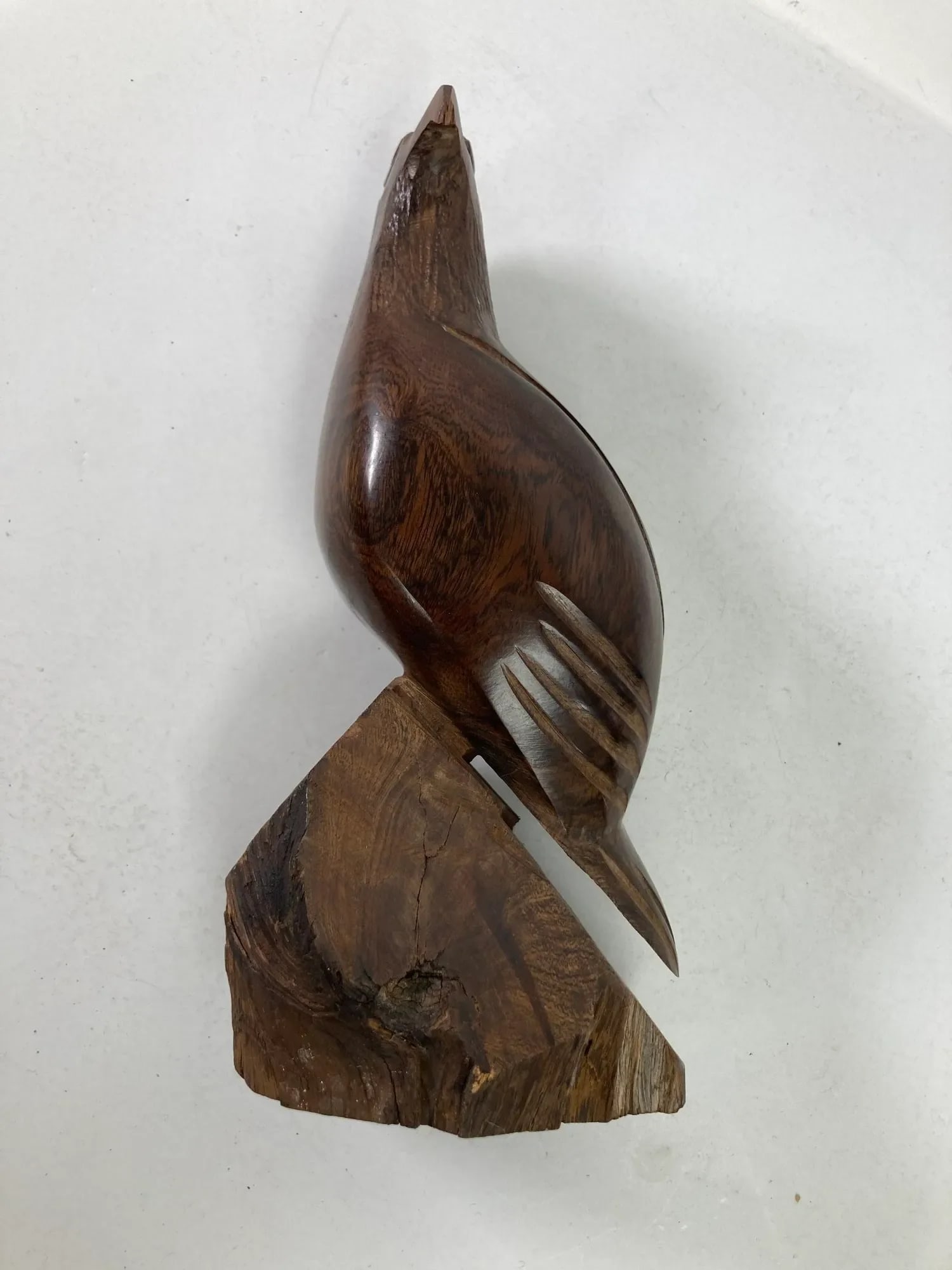 Carved Wood Falcon Sculpture 1960s - 7