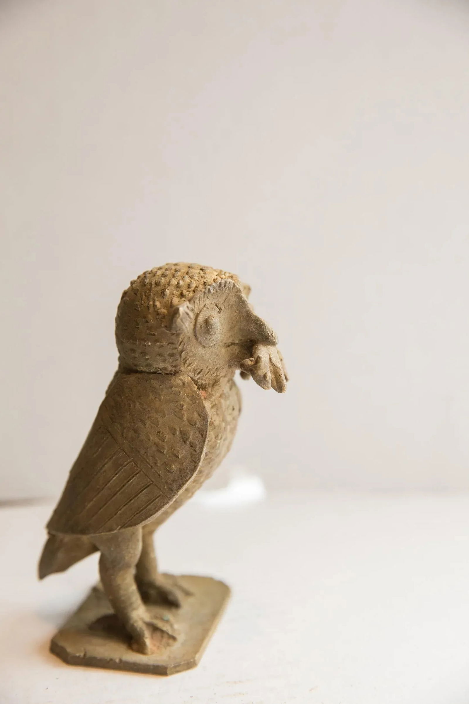 Vintage African Owl With Rat Sculpture - 5
