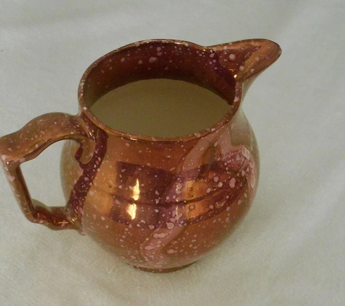 Vintage Grays Pottery Sailing Ship Maroon Lusterware Staffordshire Pitcher 1942-1958 - 3