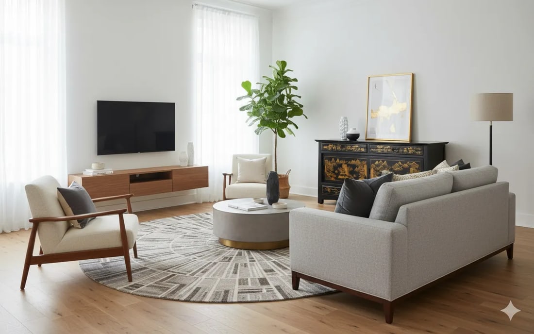 Chinese Fujian Golden Graphic Sideboard High Credenza Console Table TV Cabinet - 5