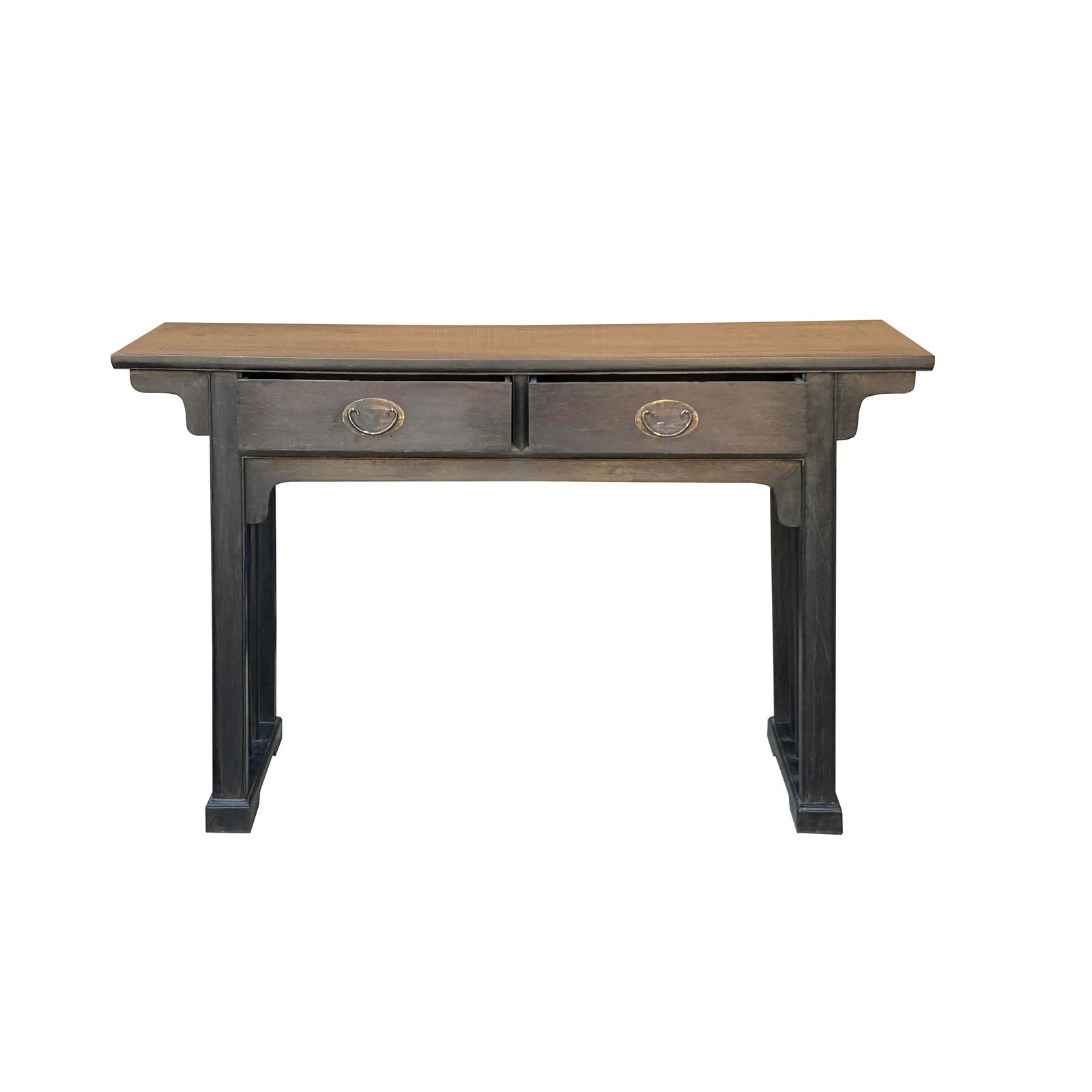 Chinese Dark Brown Black Huali Rosewood Plain Ming Style Altar Table - 6