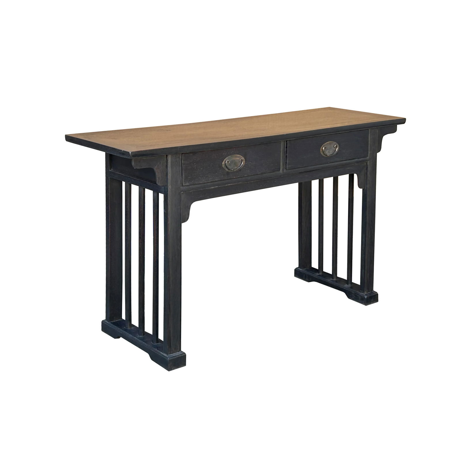 Chinese Dark Brown Black Huali Rosewood Plain Ming Style Altar Table - 7