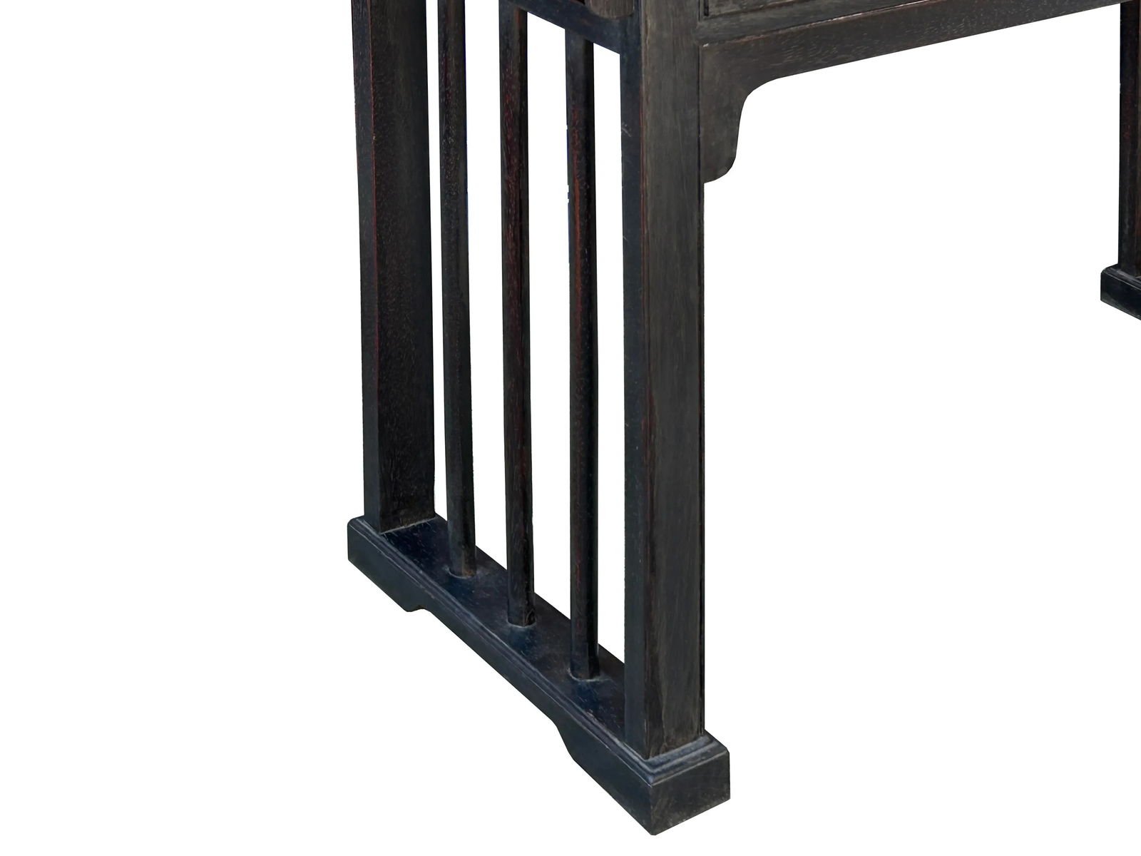 Chinese Dark Brown Black Huali Rosewood Plain Ming Style Altar Table - 9