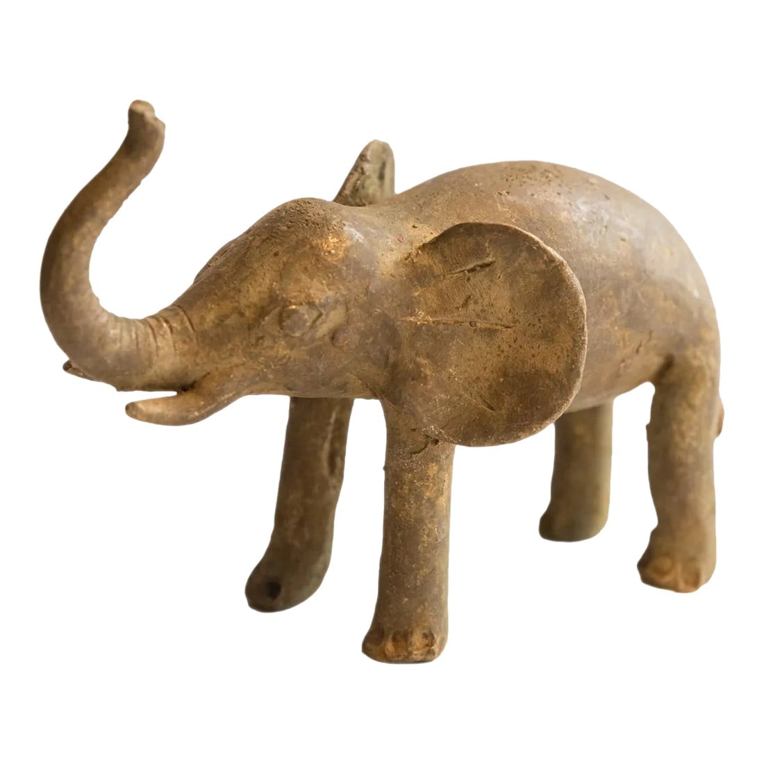 Vintage African Elephant Sculpture: :: Vintage handmade African elephant sculpture. Circa late mid 20th century, though possibly older, this piece has such incredible handmade charm and no two are identical. Create a scene of wildlife w
