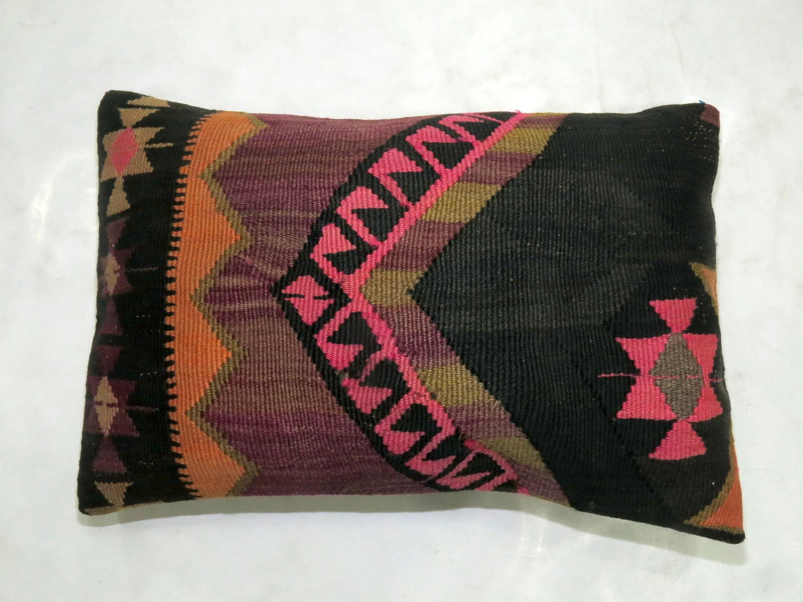 Large Pillow Made from Vintage Bohemian Kilim - 3
