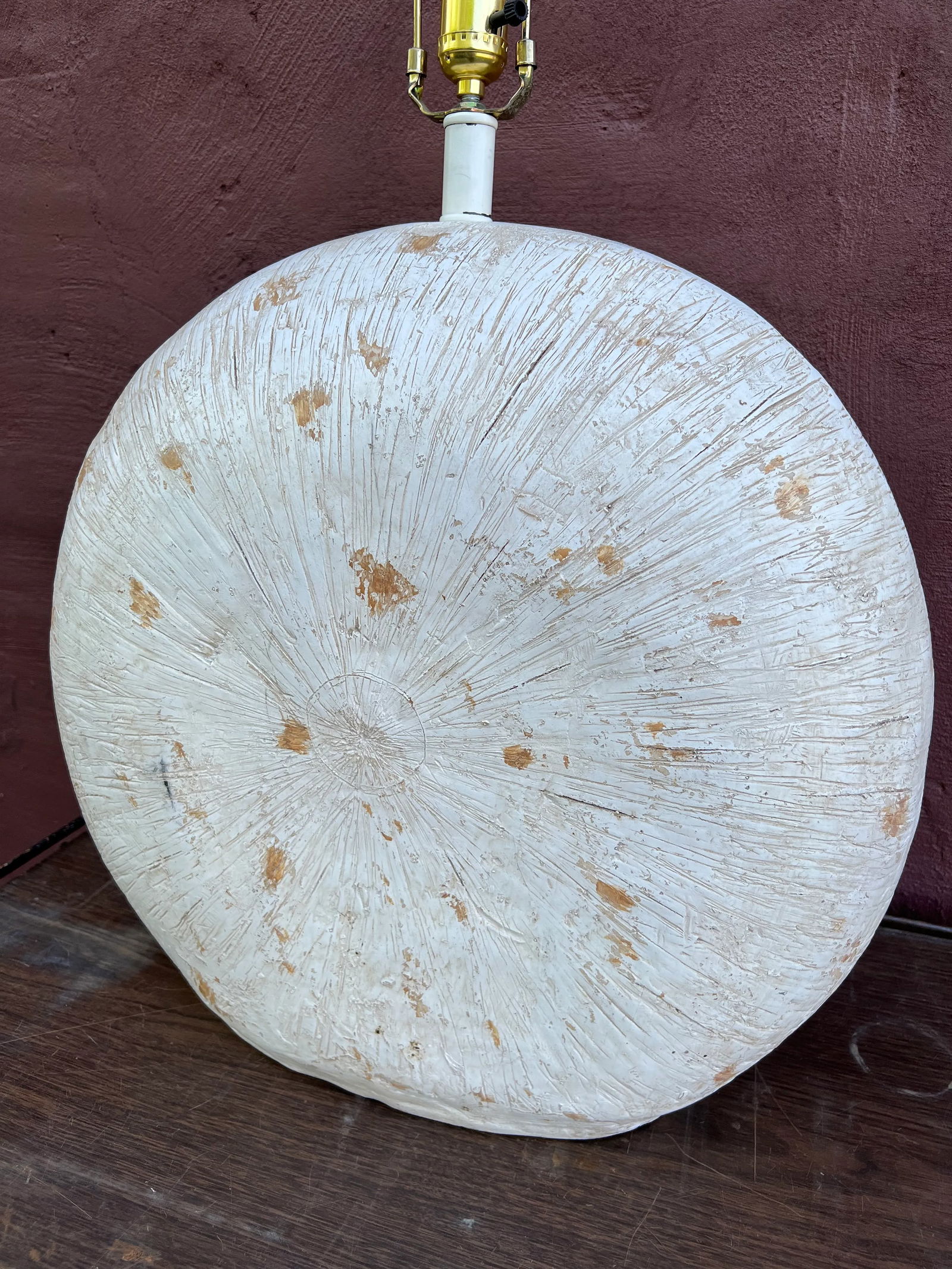 1990s Large Whitewash Driftwood Lamp - 2