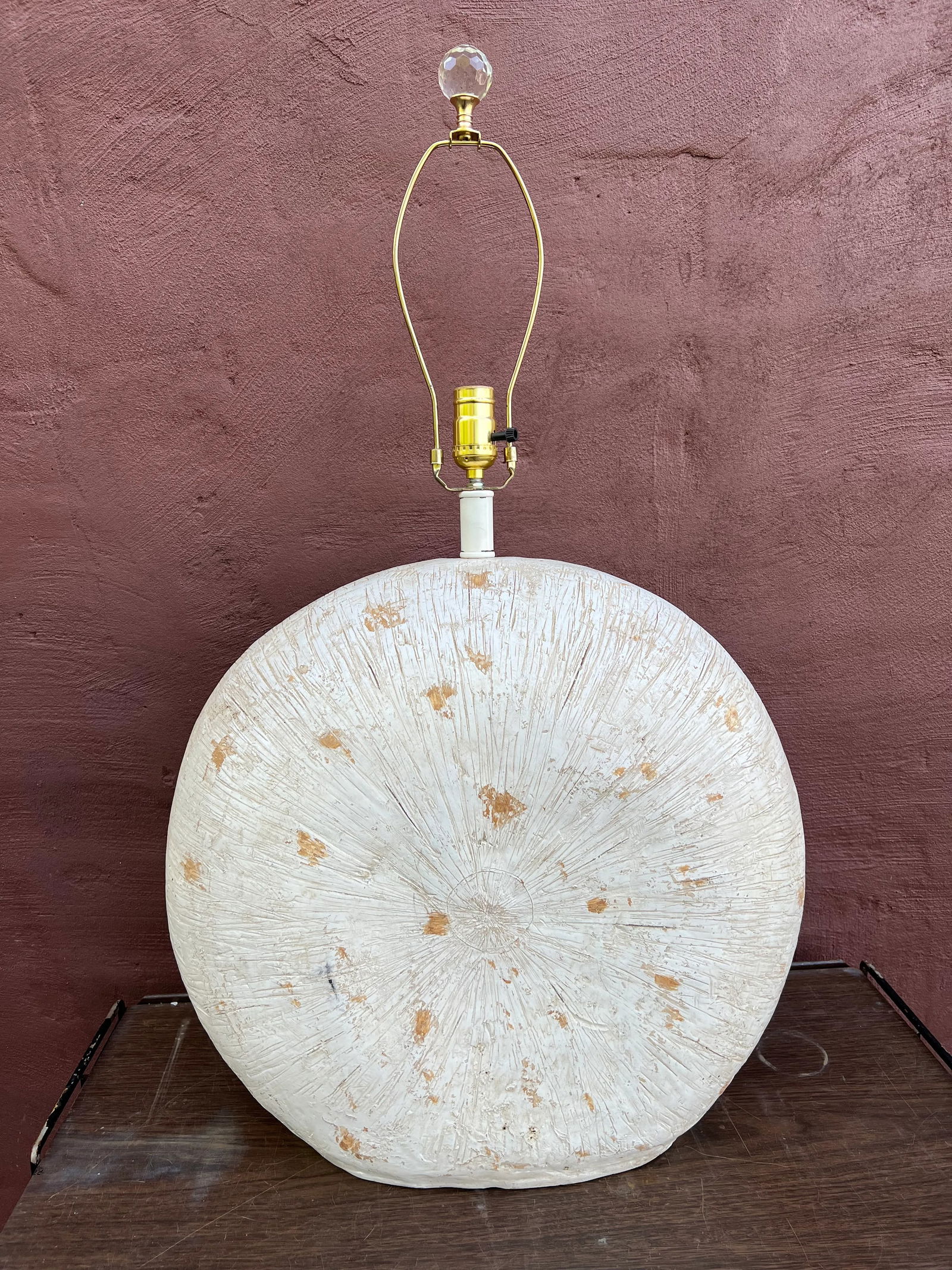 1990s Large Whitewash Driftwood Lamp - 5