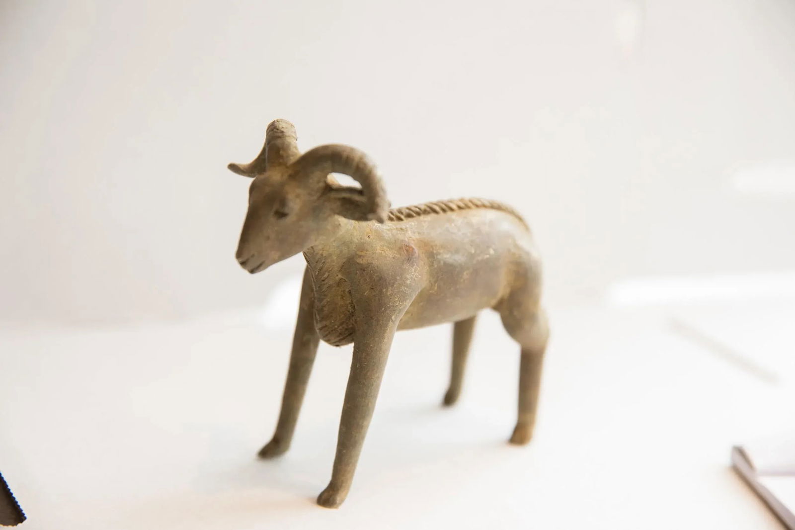 Vintage African Imperfect Ram Sculpture - 2
