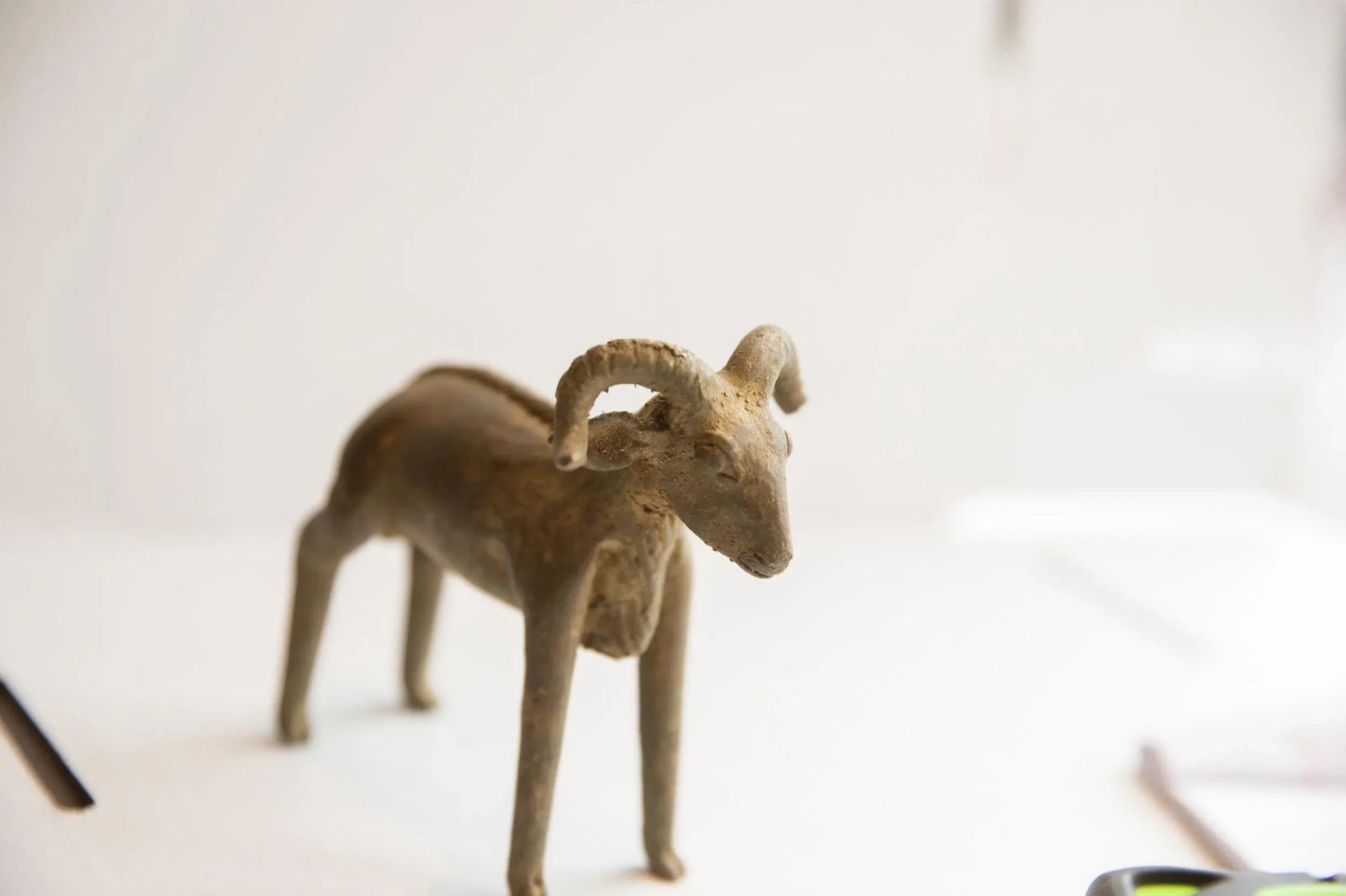 Vintage African Imperfect Ram Sculpture - 3