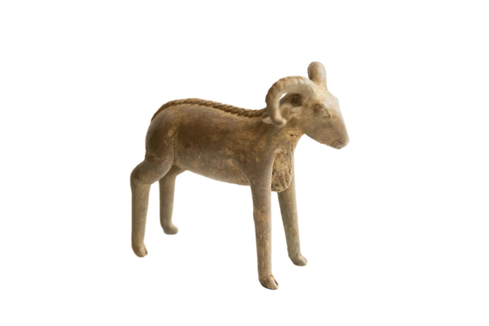 Vintage African Imperfect Ram Sculpture - 6