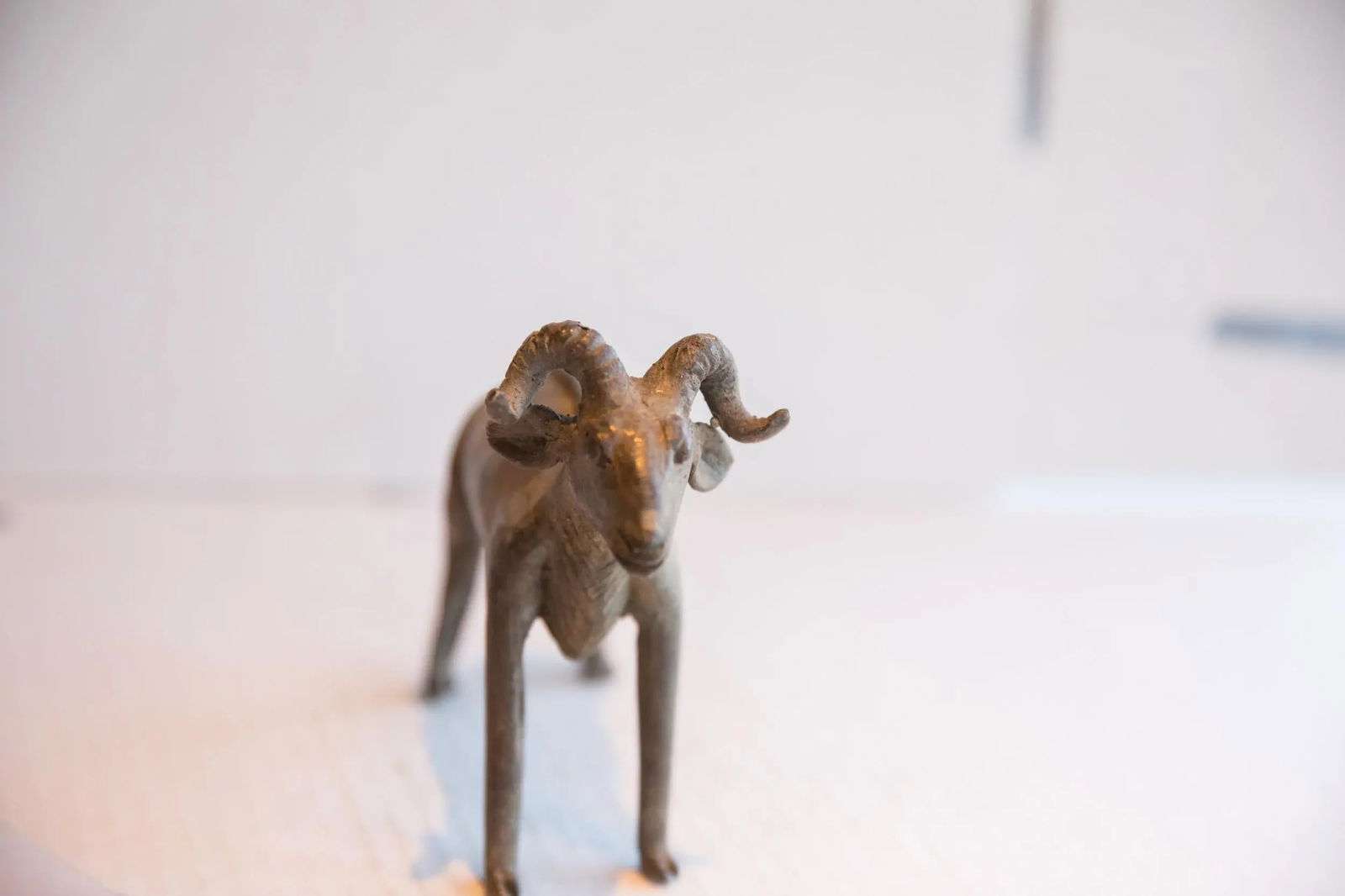 Vintage African Imperfect Ram Sculpture - 3