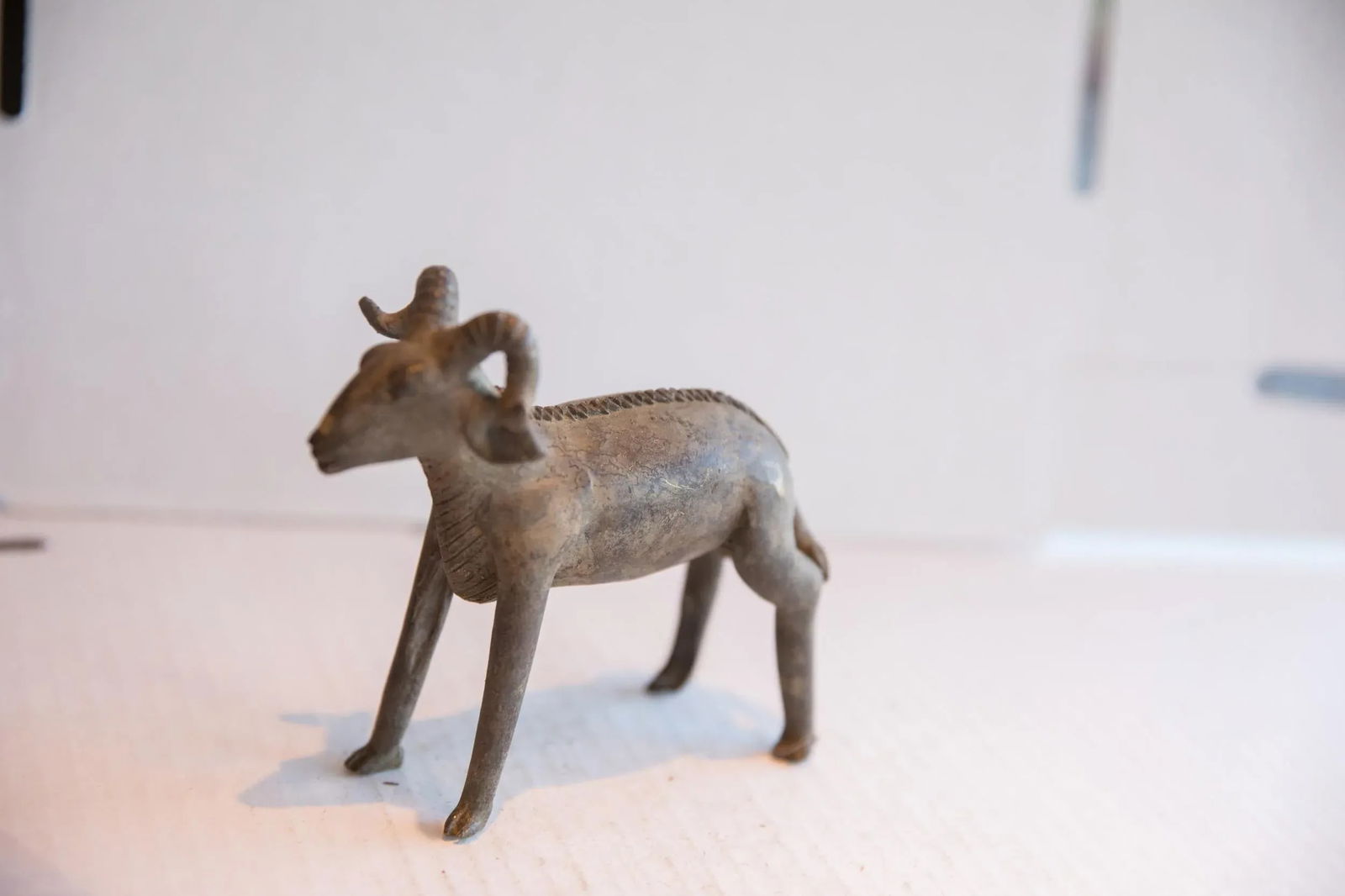 Vintage African Imperfect Ram Sculpture - 6