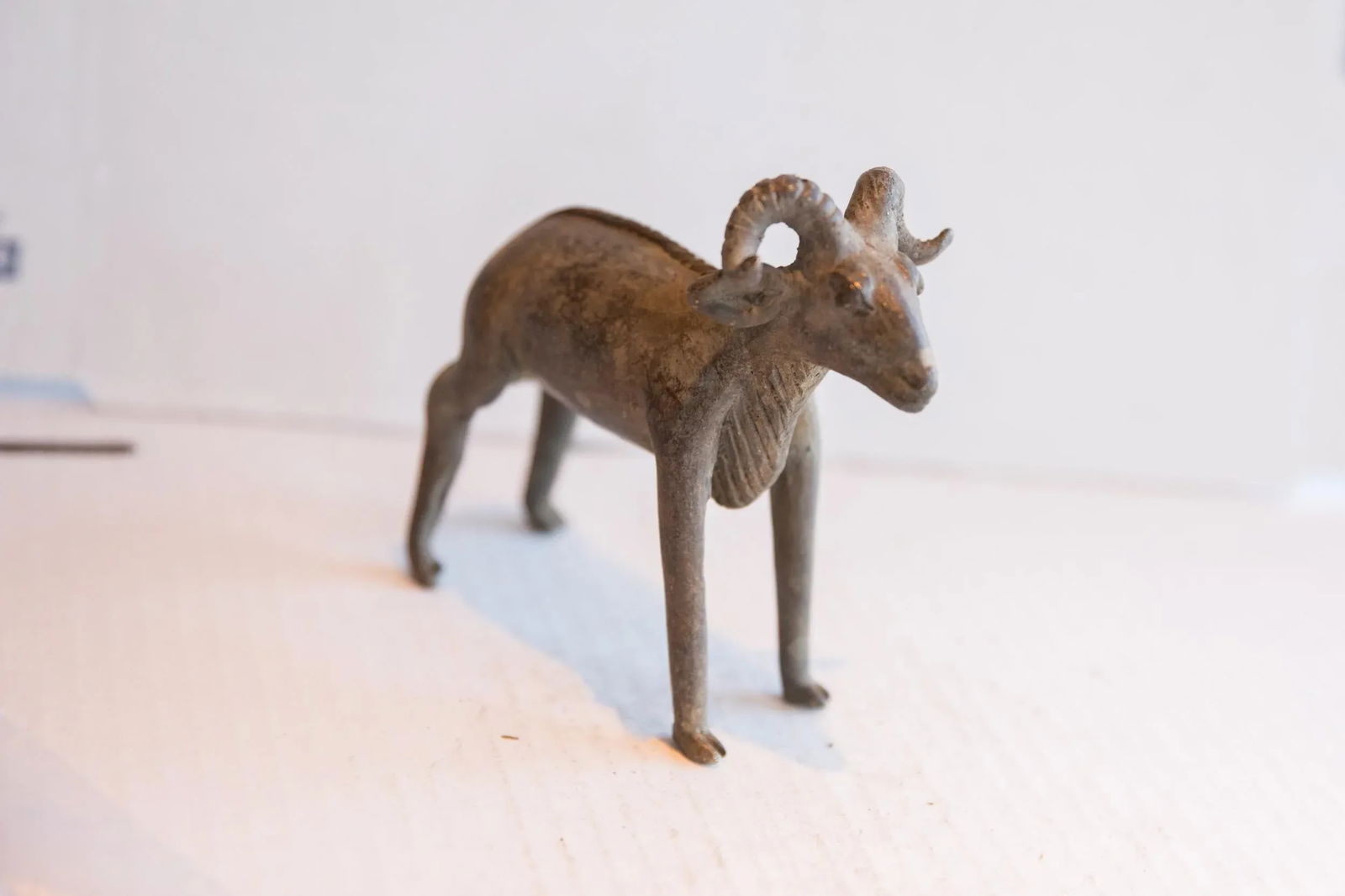 Vintage African Imperfect Ram Sculpture - 7