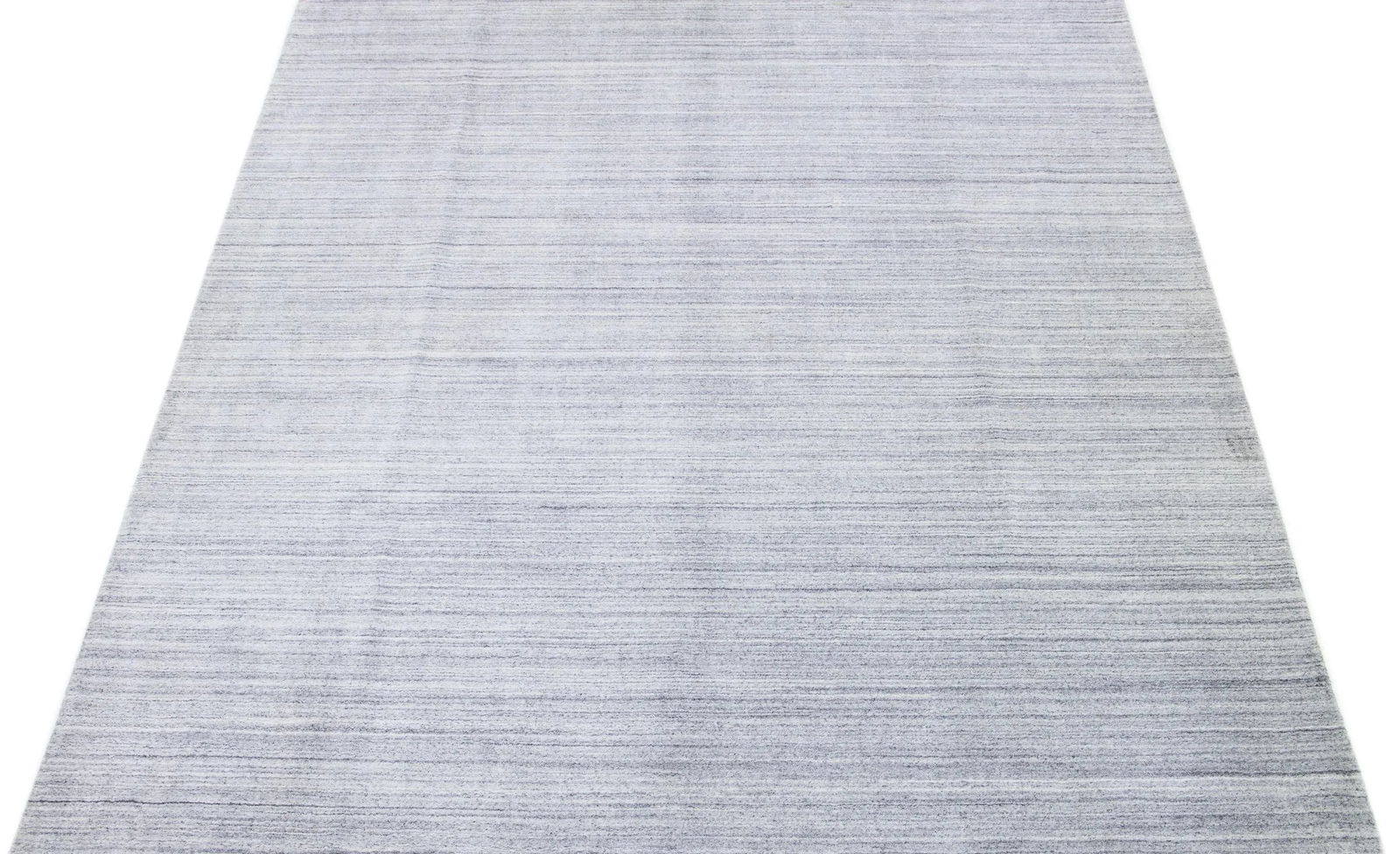 2020s Stripe Modern Apadana's Groove Handmade Bamboo/Silk Rug - 3