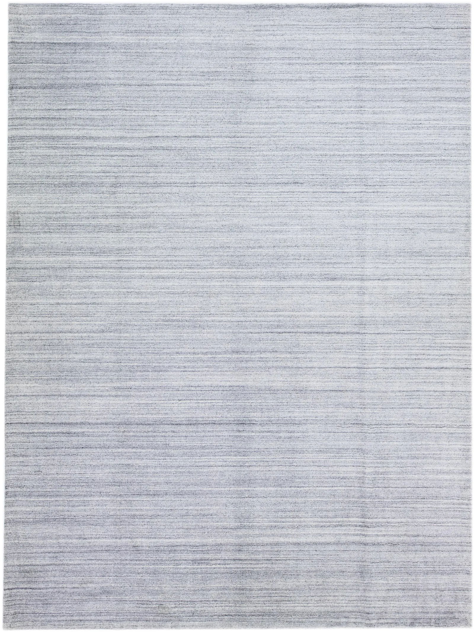 2020s Stripe Modern Apadana's Groove Handmade Bamboo/Silk Rug - 7