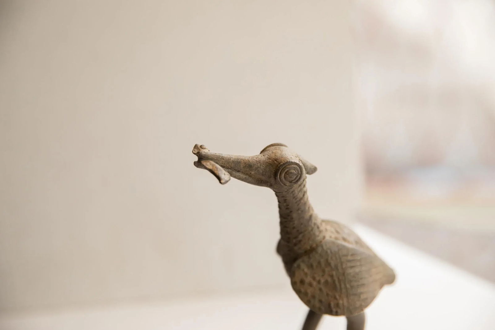 Vintage African Bird With Fish Sculpture - 3