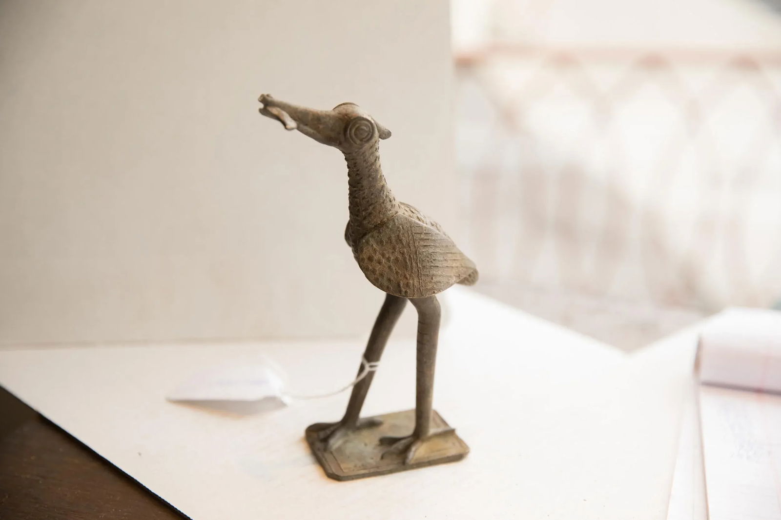 Vintage African Bird With Fish Sculpture - 4