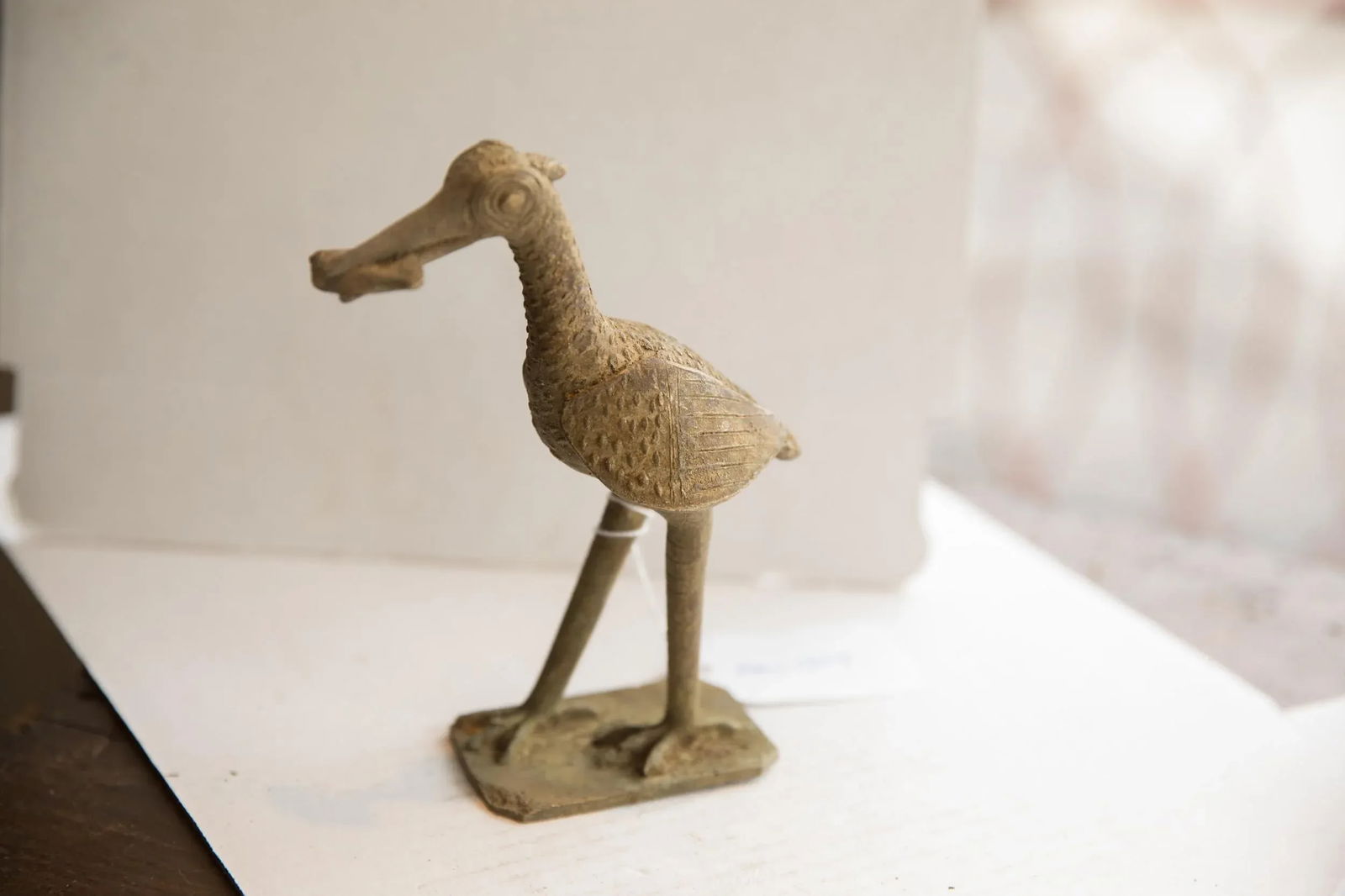 Vintage African Bird With Fish Sculpture - 3