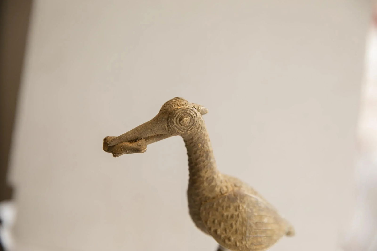 Vintage African Bird With Fish Sculpture - 4