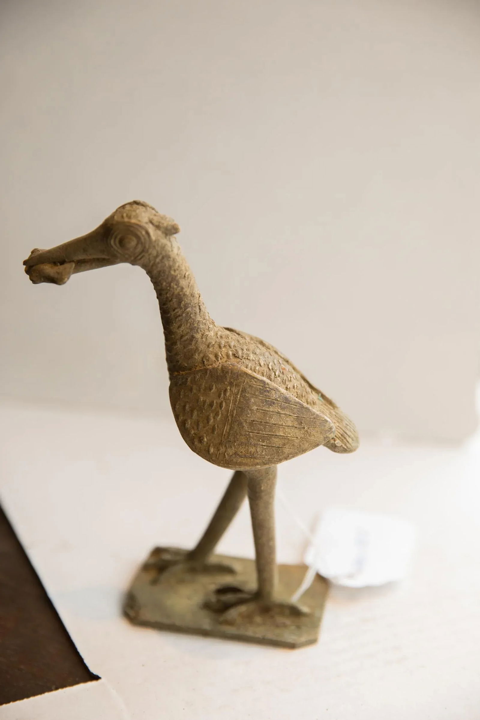 Vintage African Bird With Fish Sculpture - 6