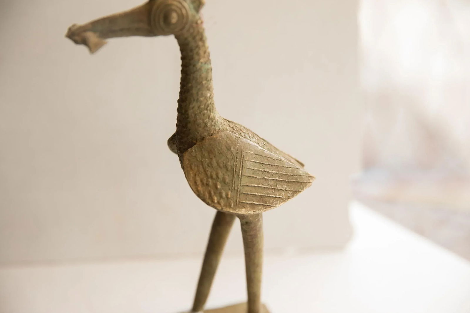 Vintage African Bird With Fish Sculpture - 6