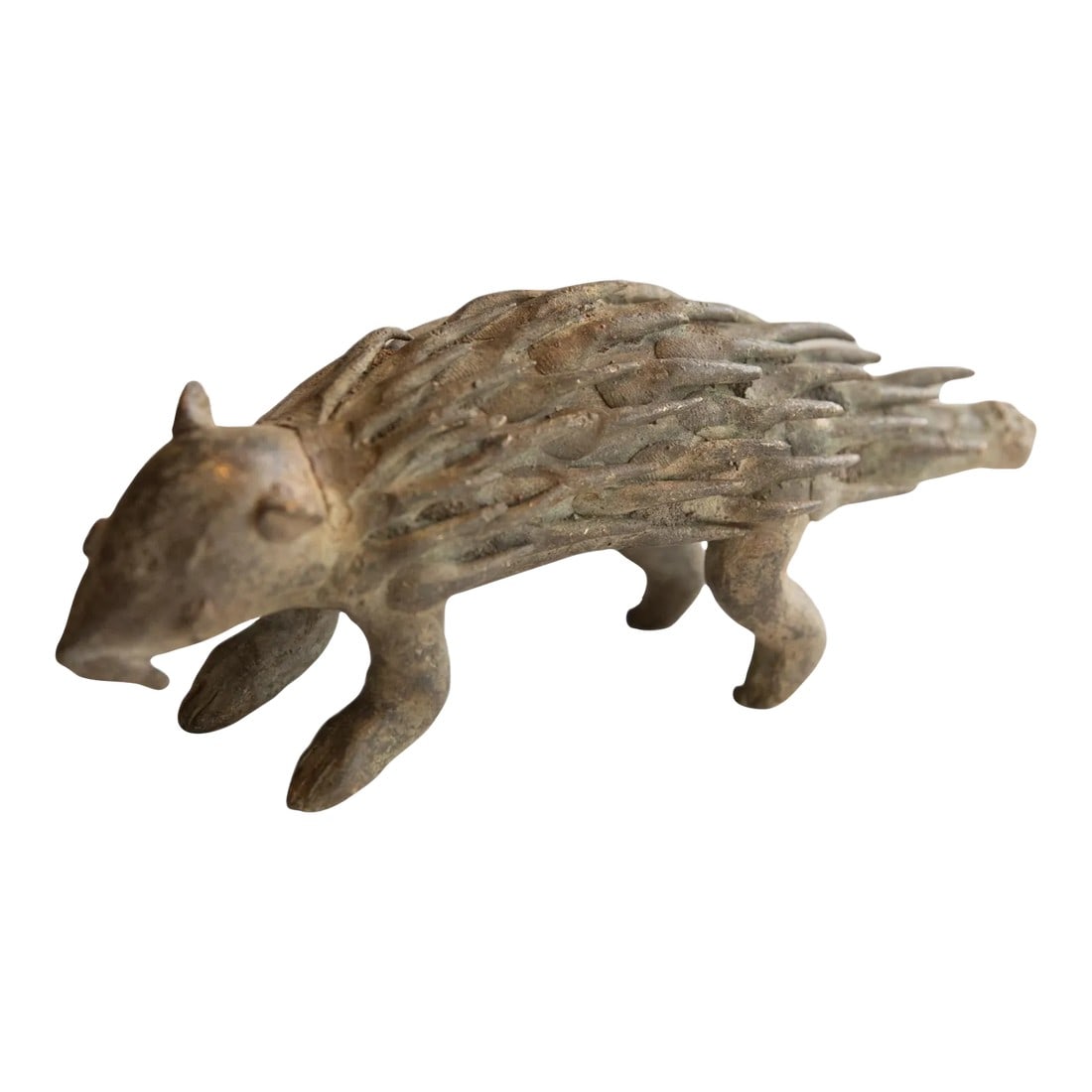 Vintage African Porcupine Sculpture: :: Vintage handmade African porcupine sculpture. Circa late mid 20th century, though possibly older, this piece has such incredible handmade charm and no two are identical. Create a scene of wildlife