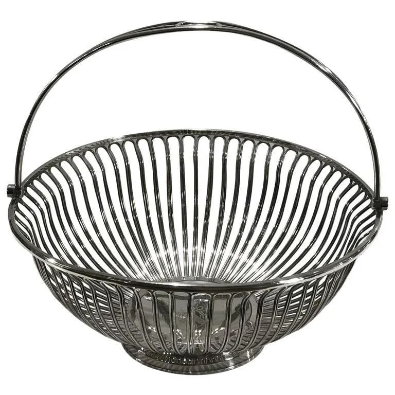Mid 20th Century Antique Sheffield Plated Wire Work Basket - 7