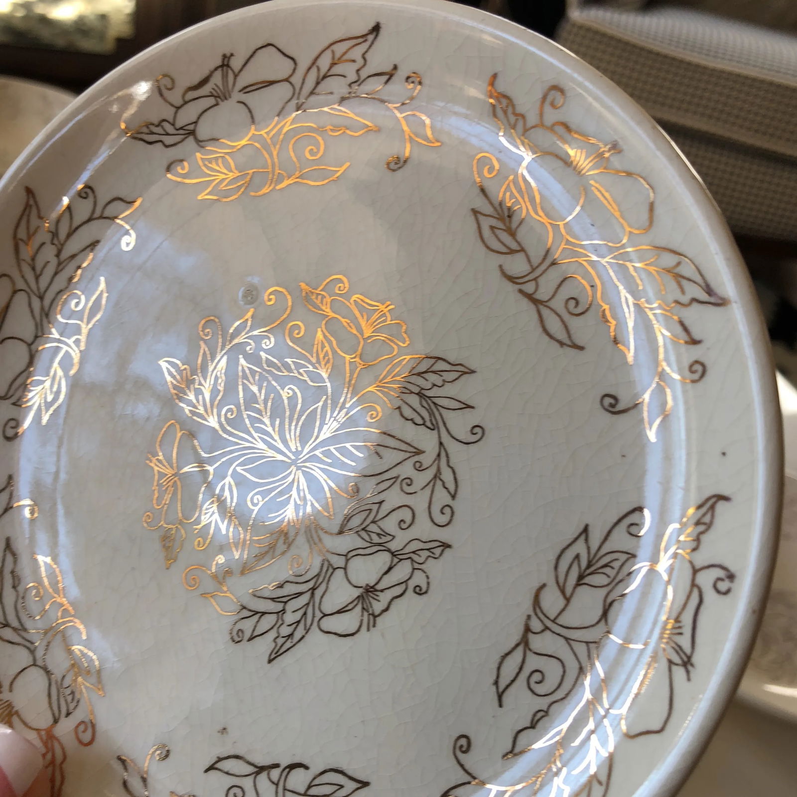 Vintage Ceramic Gilded Flowers Bride Collection - Set of 20 - 3