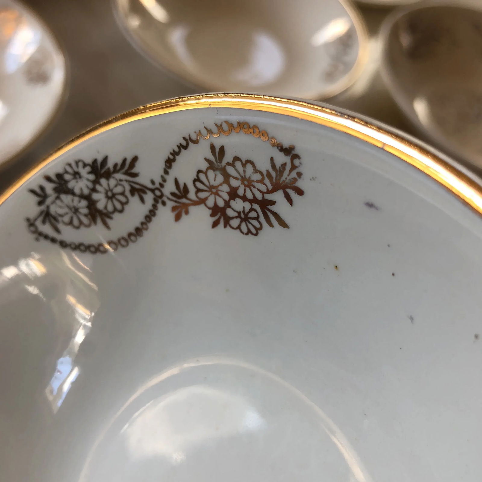 Vintage Ceramic Gilded Flowers Bride Collection - Set of 20 - 7