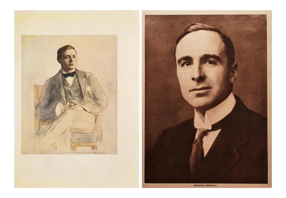 American and British Winston Churchills - Original Period Antique Prints, Set of 2 (1 of 11)