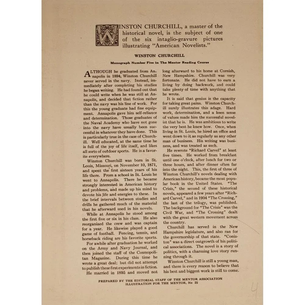 American and British Winston Churchills - Original Period Antique Prints, Set of 2 - 7