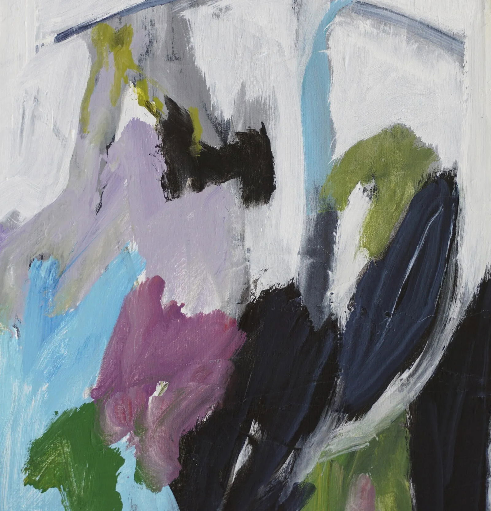 Coming to Agreement Contemporary Abstract Acrylic Painting by Laurie MacMillan, Framed - 4