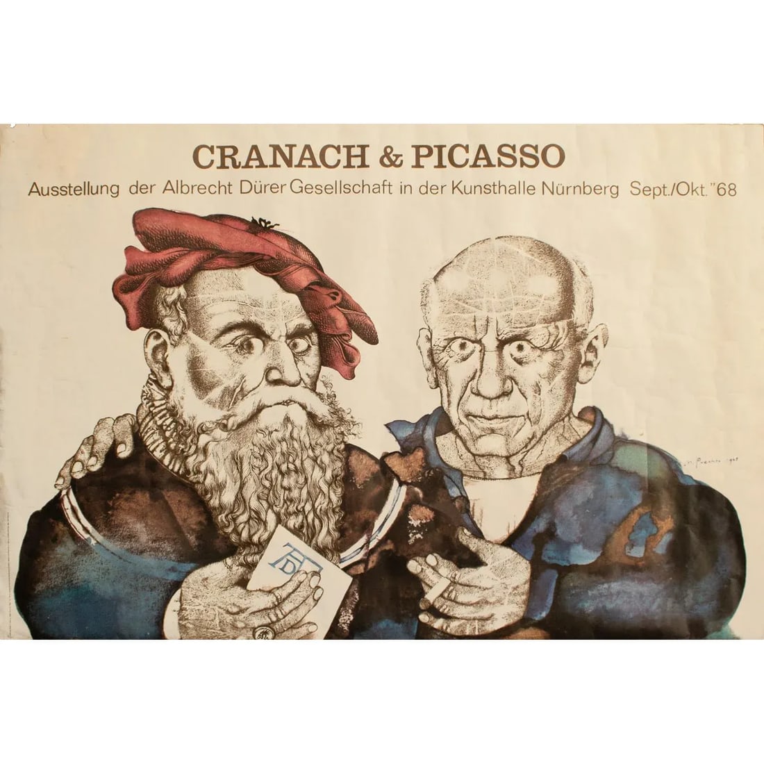 1968 "Cranach & Picasso" by Michael Mathias Prechtl, Original Poster - 12