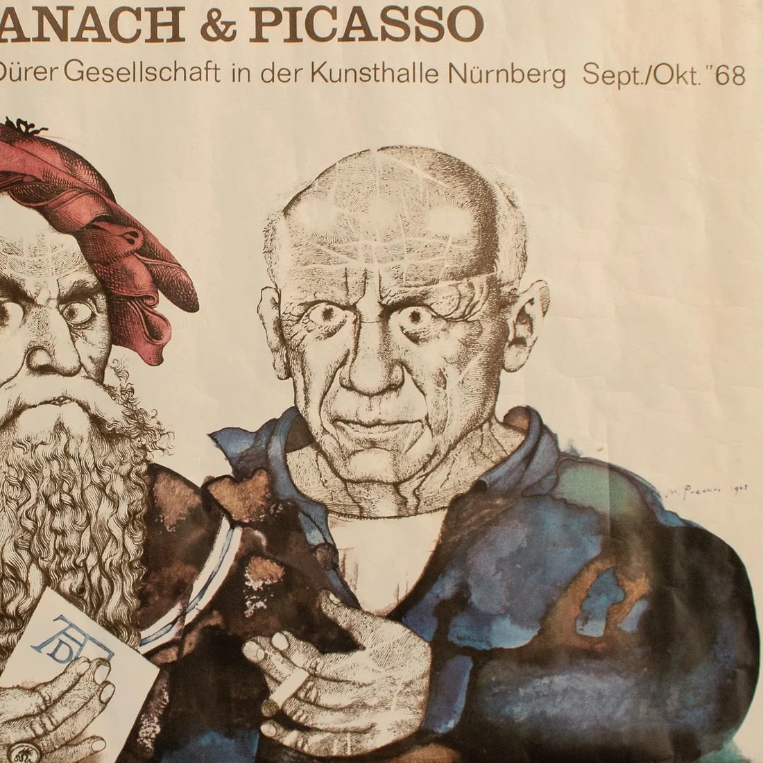 1968 "Cranach & Picasso" by Michael Mathias Prechtl, Original Poster - 3