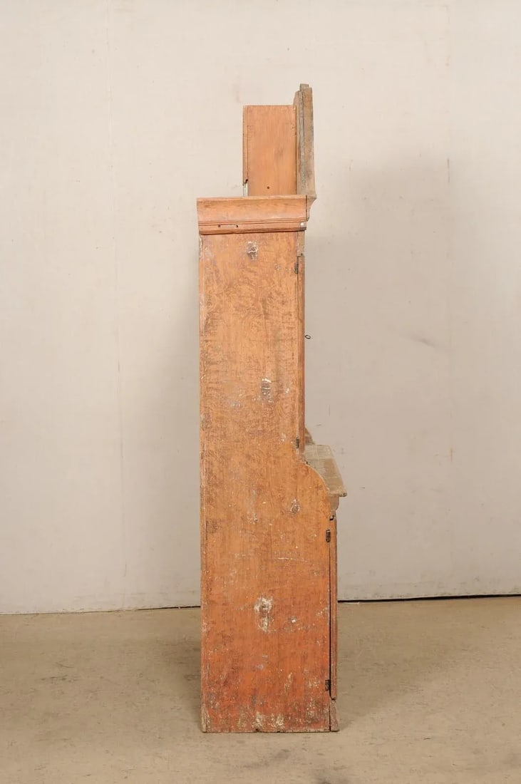 Swedish Century 1820 Clock Cabinet with Orig. Paint - 7