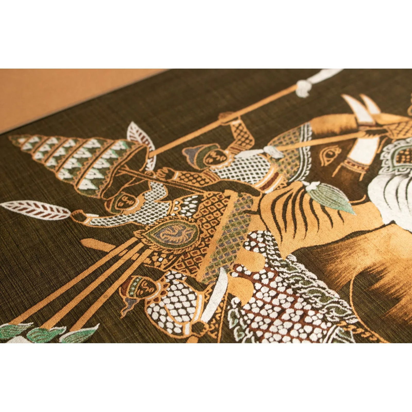 C. 1970s War Elephants Indian Textile Art - 5