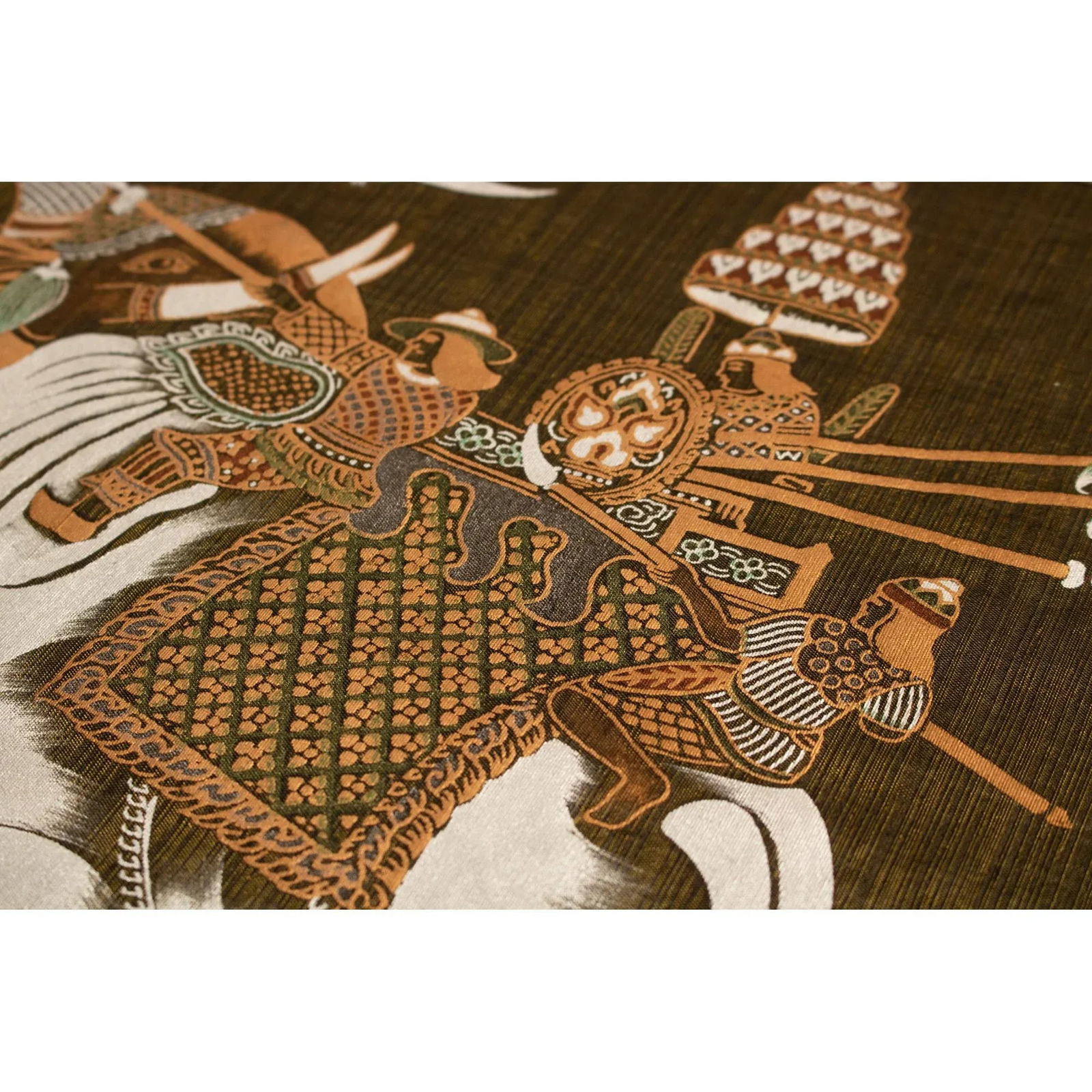 C. 1970s War Elephants Indian Textile Art - 6