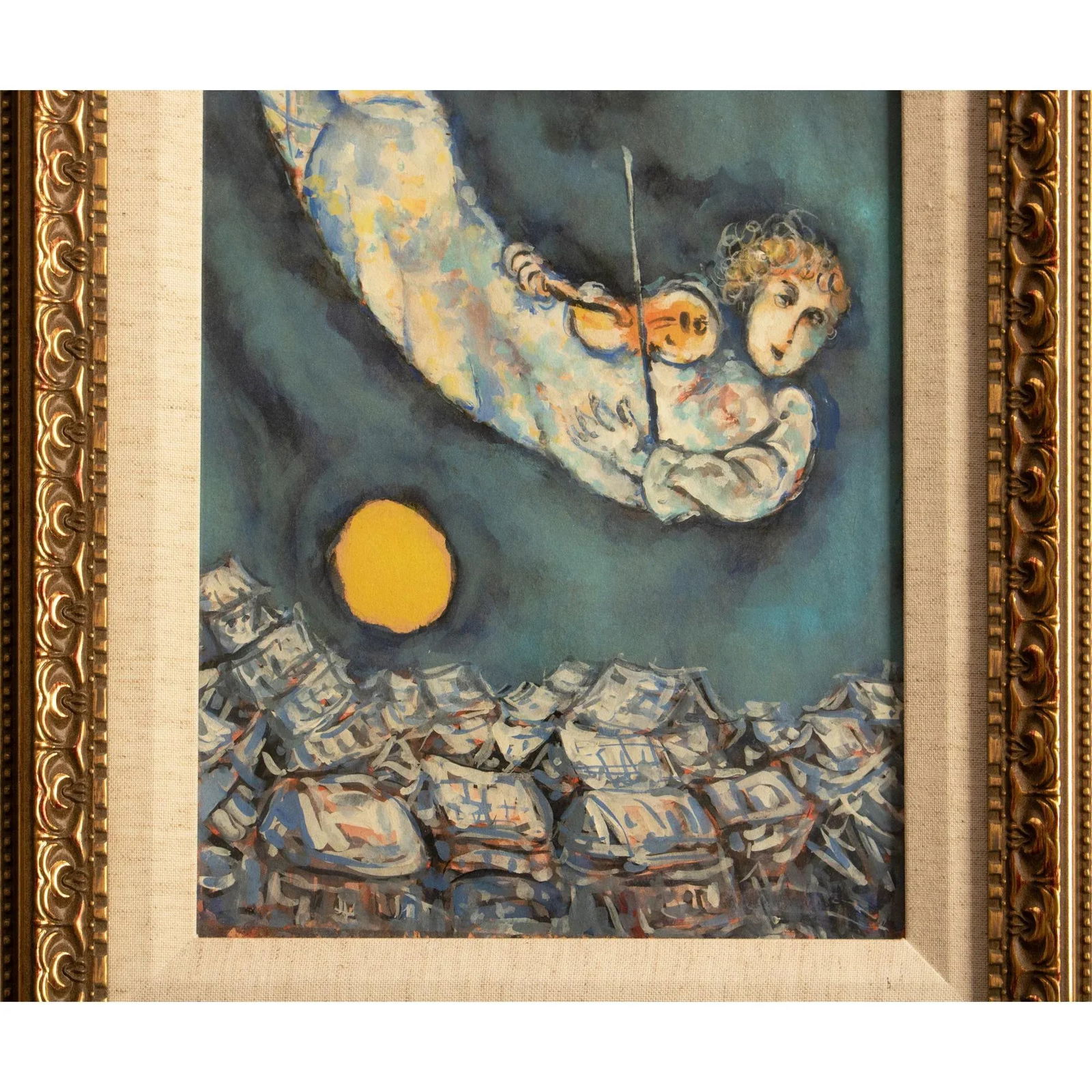 Night Flight Expressionist Watercolor, Circa 1970s - 4