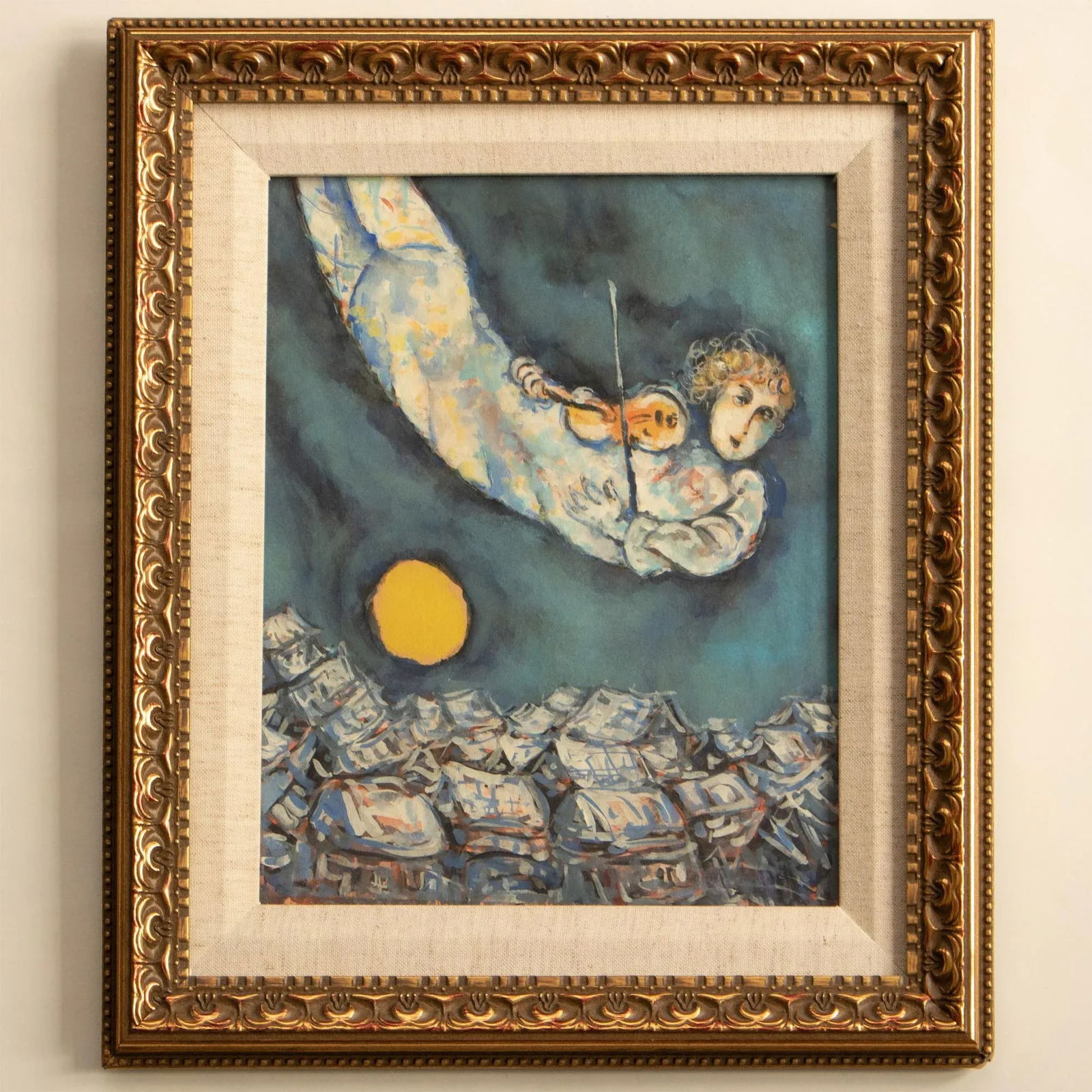 Night Flight Expressionist Watercolor, Circa 1970s - 8