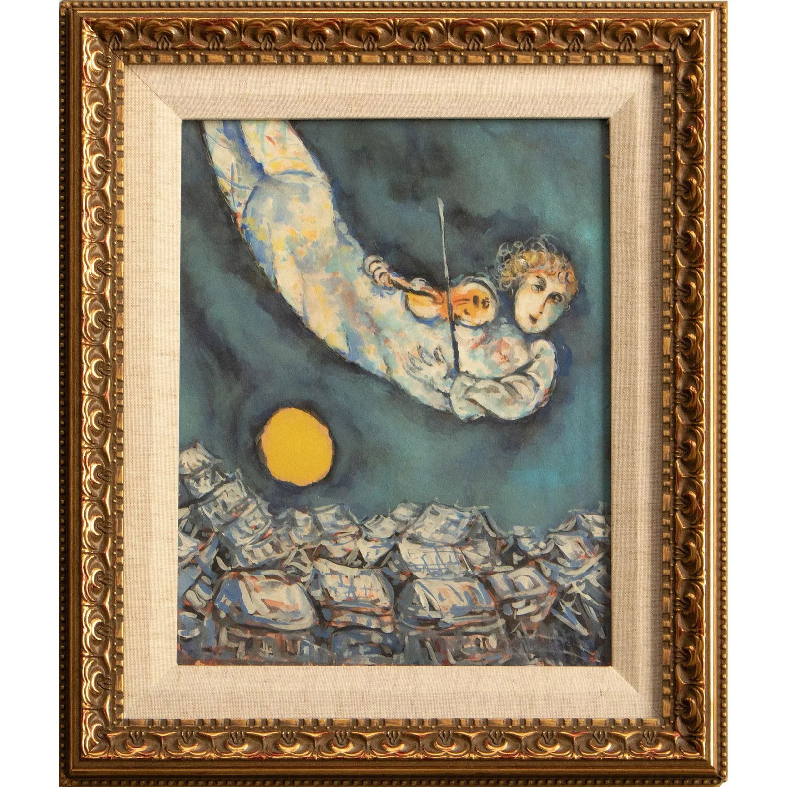 Night Flight Expressionist Watercolor, Circa 1970s - 9